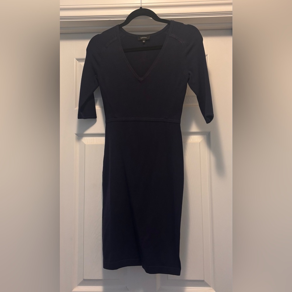 Babaton Classic Dark Navy Long Sleeve Dress